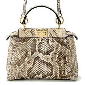 Fendi Peekaboo Python Shoulder Bag